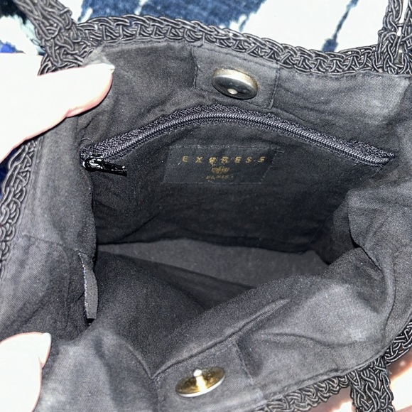 EXPRESS Mini Tote with Delicate Embroidery/Stitching - Picture 3 of 4